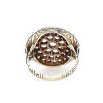 Sicilian Rose Cut Diamond Circular Toppa Ring-Charlotte Sayers Antique Jewellery