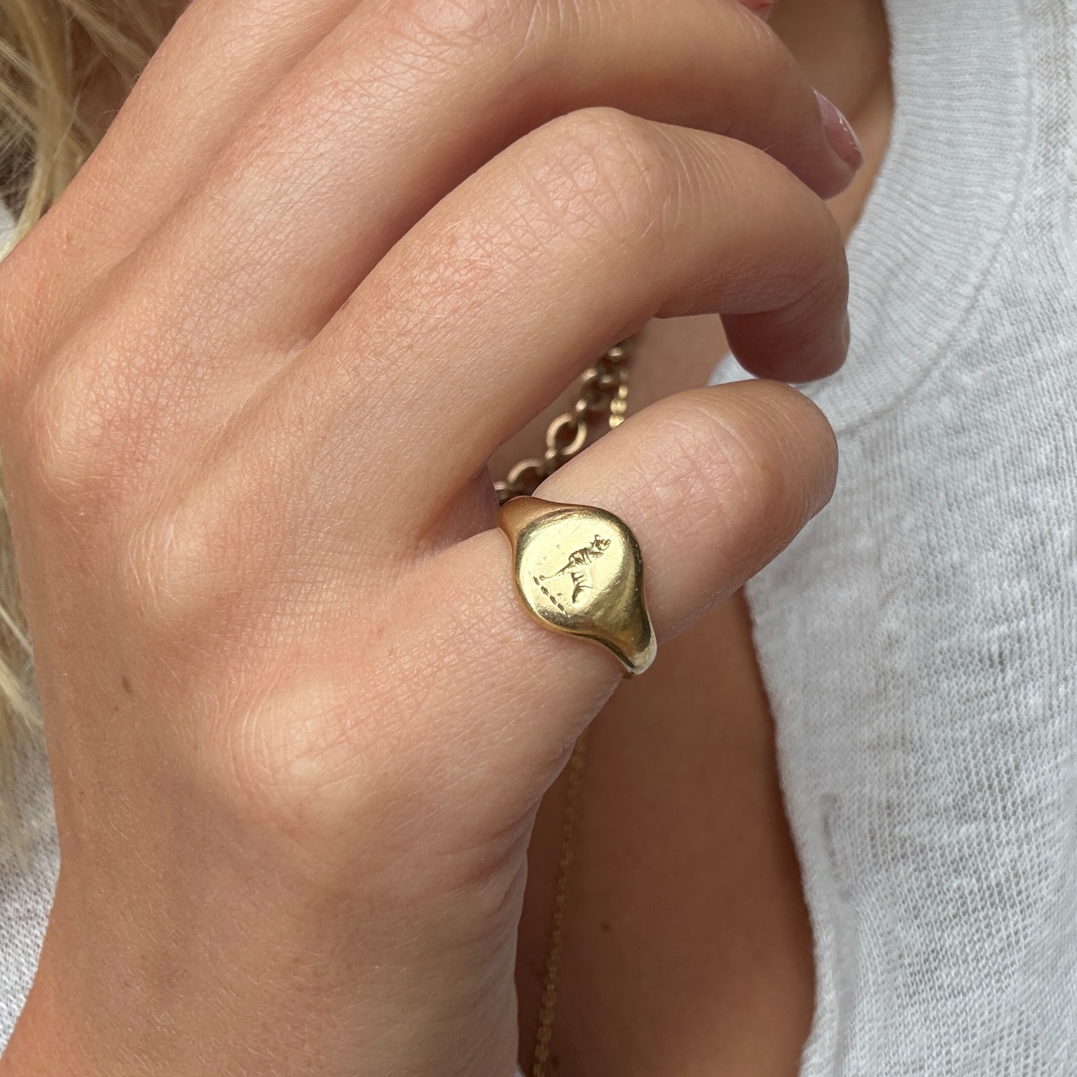 Sighthound Signet Ring-Charlotte Sayers Antique Jewellery