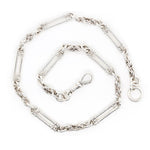 Silver Albert Chain-Charlotte Sayers Antique Jewellery