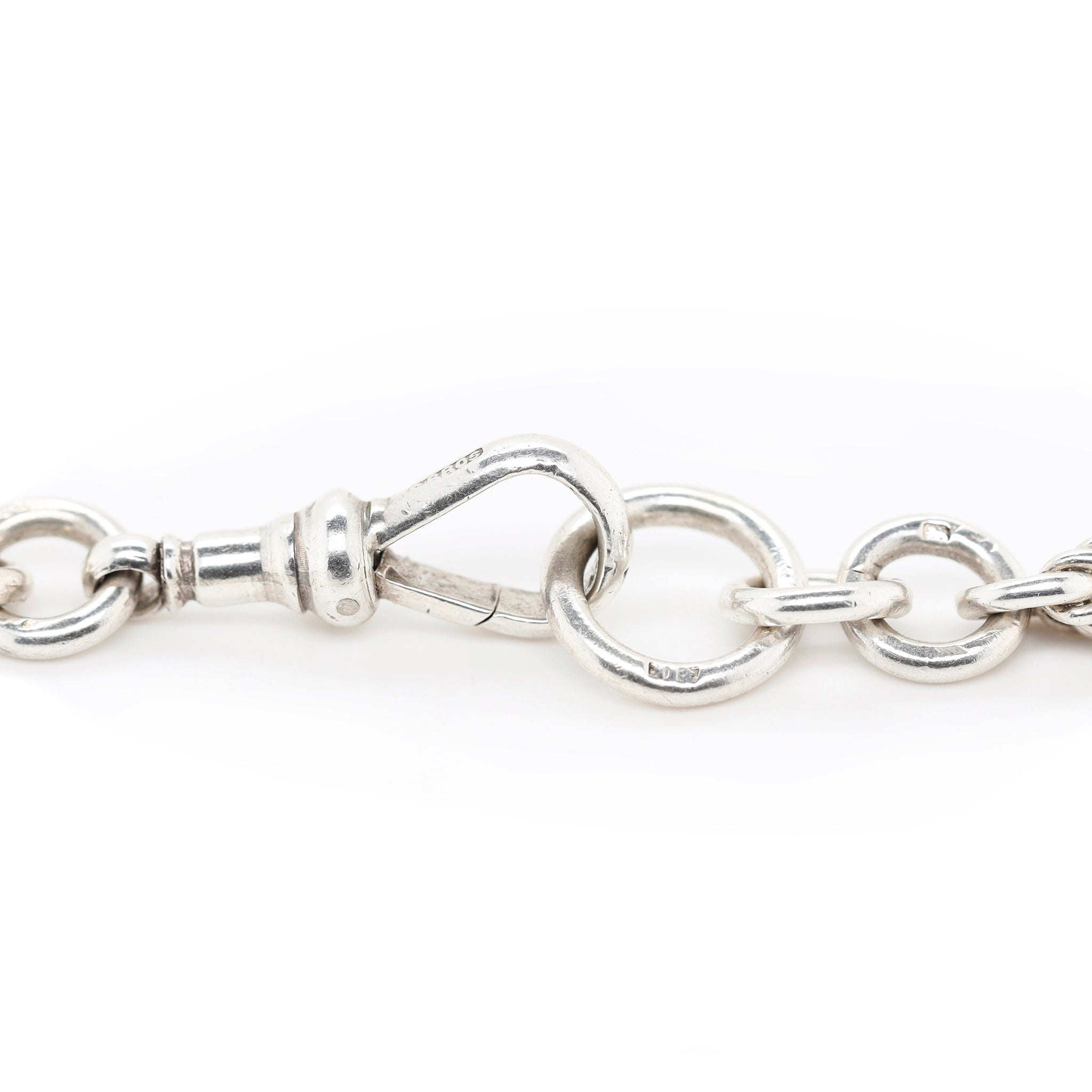 Silver Albert Chain-Charlotte Sayers Antique Jewellery