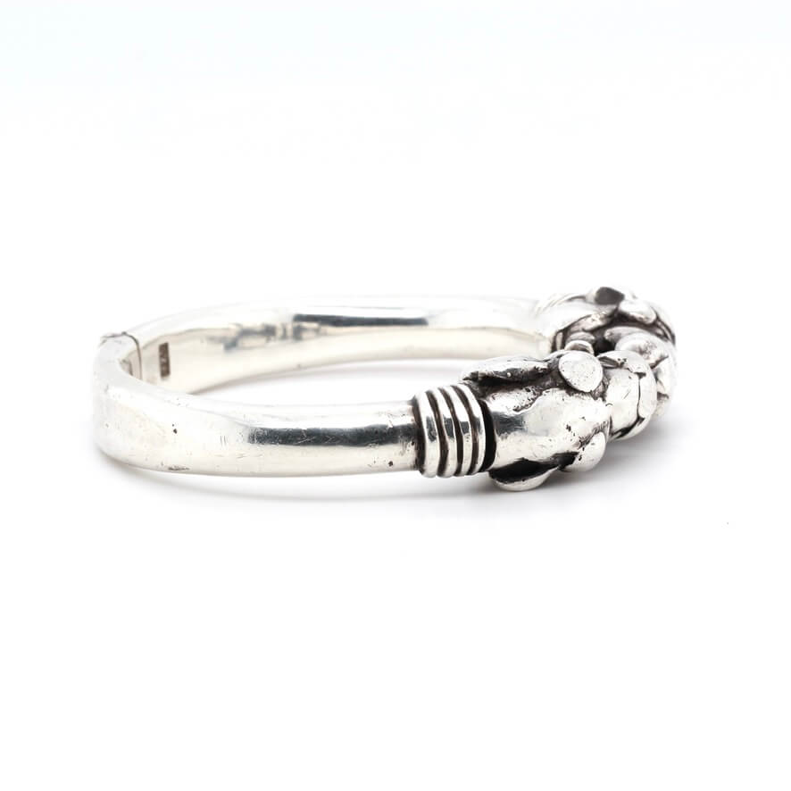 Silver Bangle-Charlotte Sayers Antique Jewellery