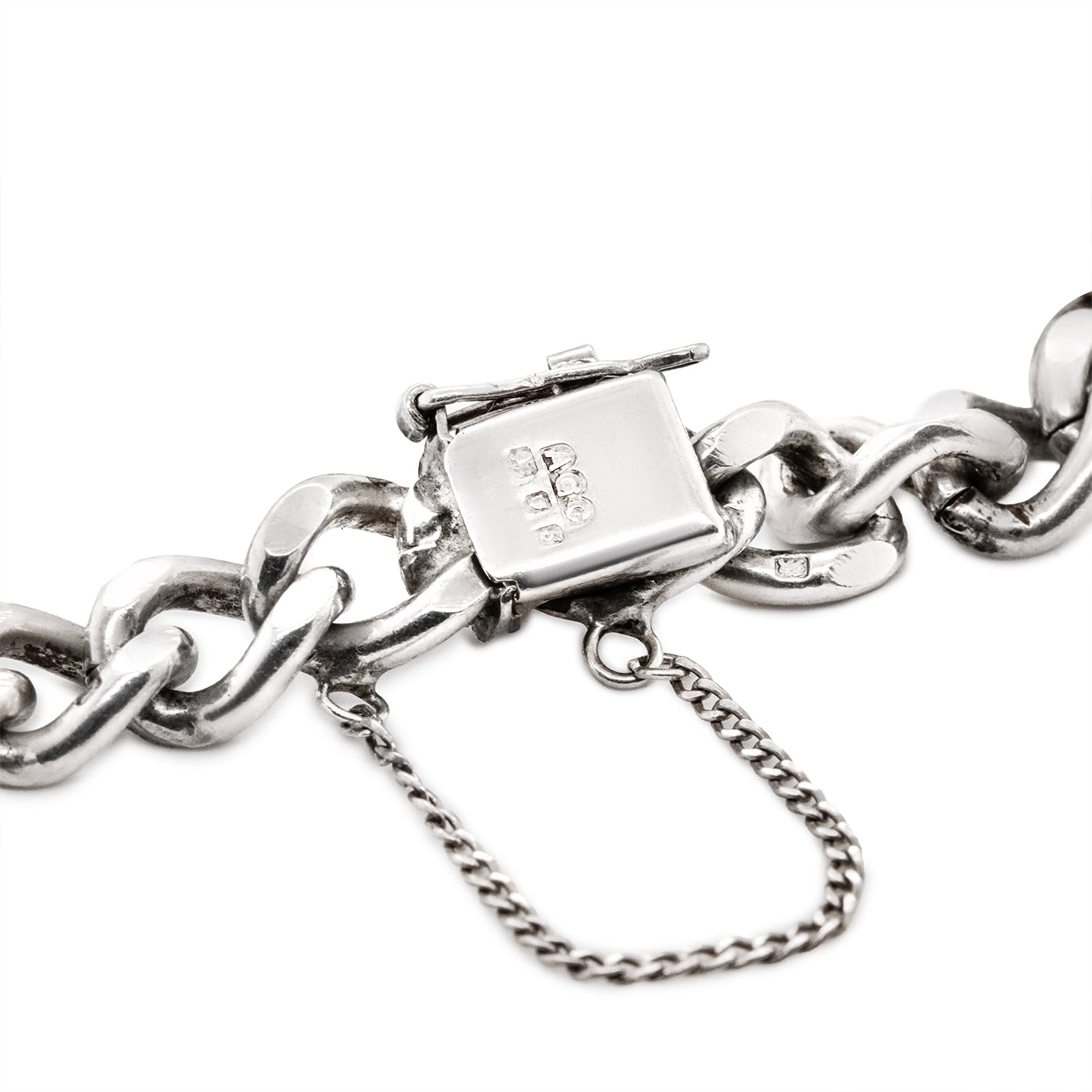 Silver Chain Bracelet-Charlotte Sayers Antique Jewellery
