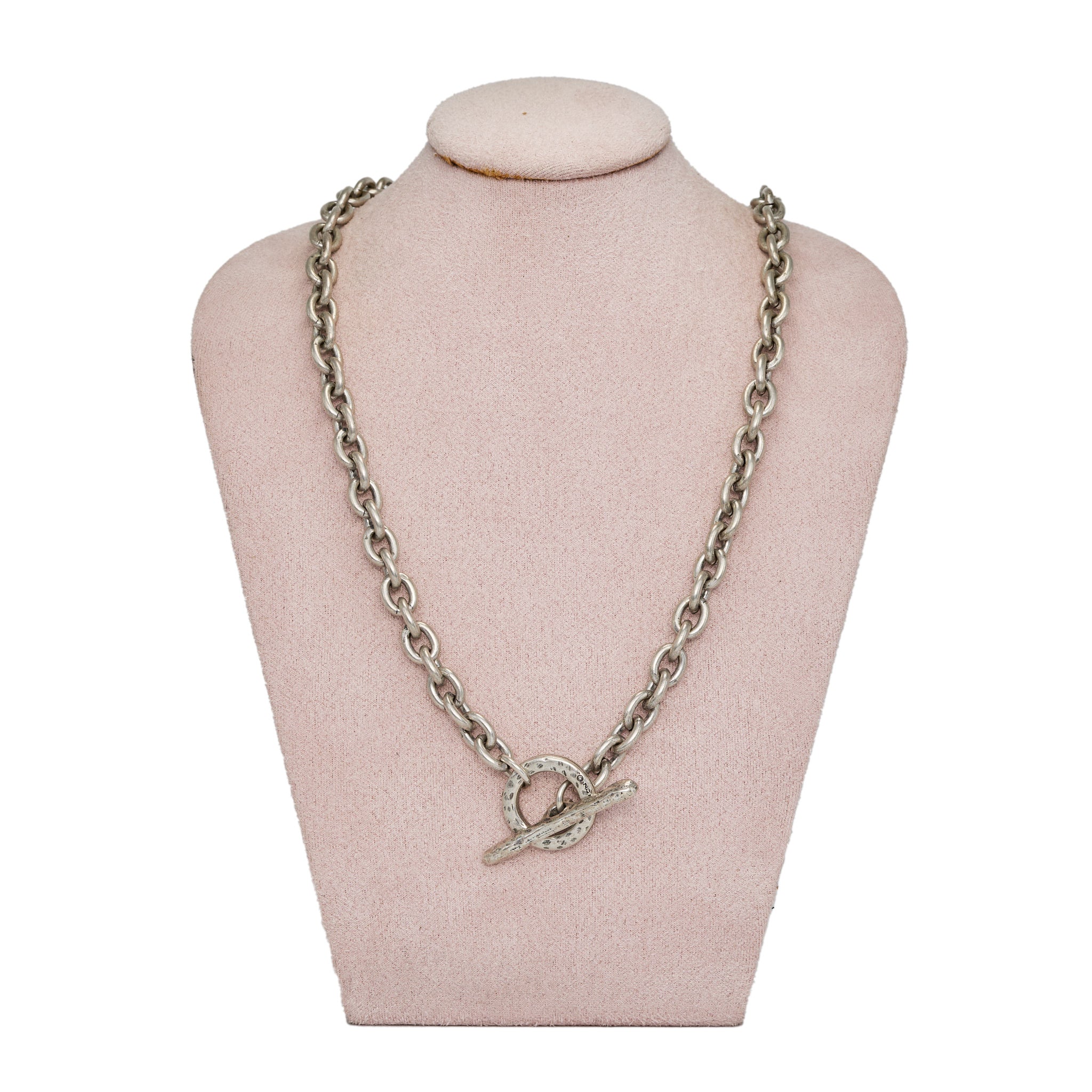 Silver Chain Necklace-Charlotte Sayers Antique Jewellery