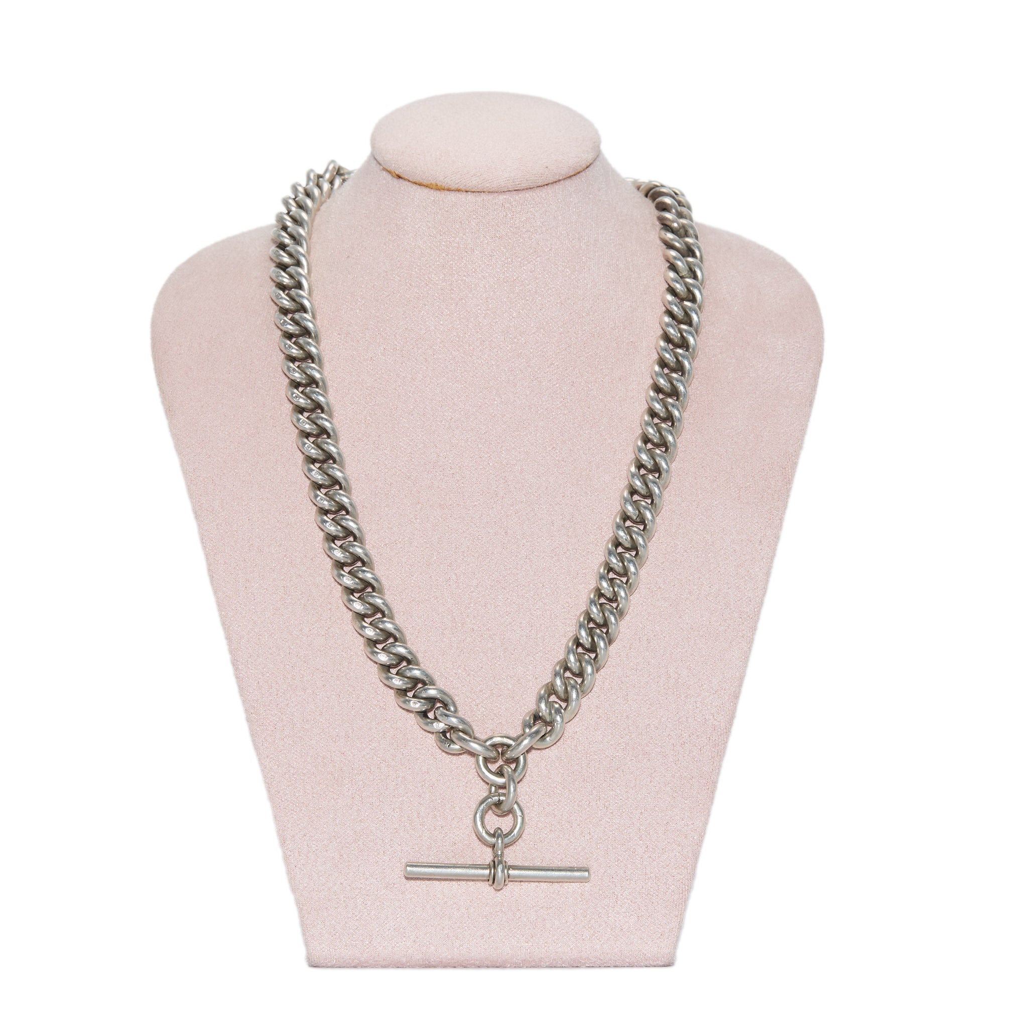Silver Victorian Albert Chain-Charlotte Sayers Antique Jewellery
