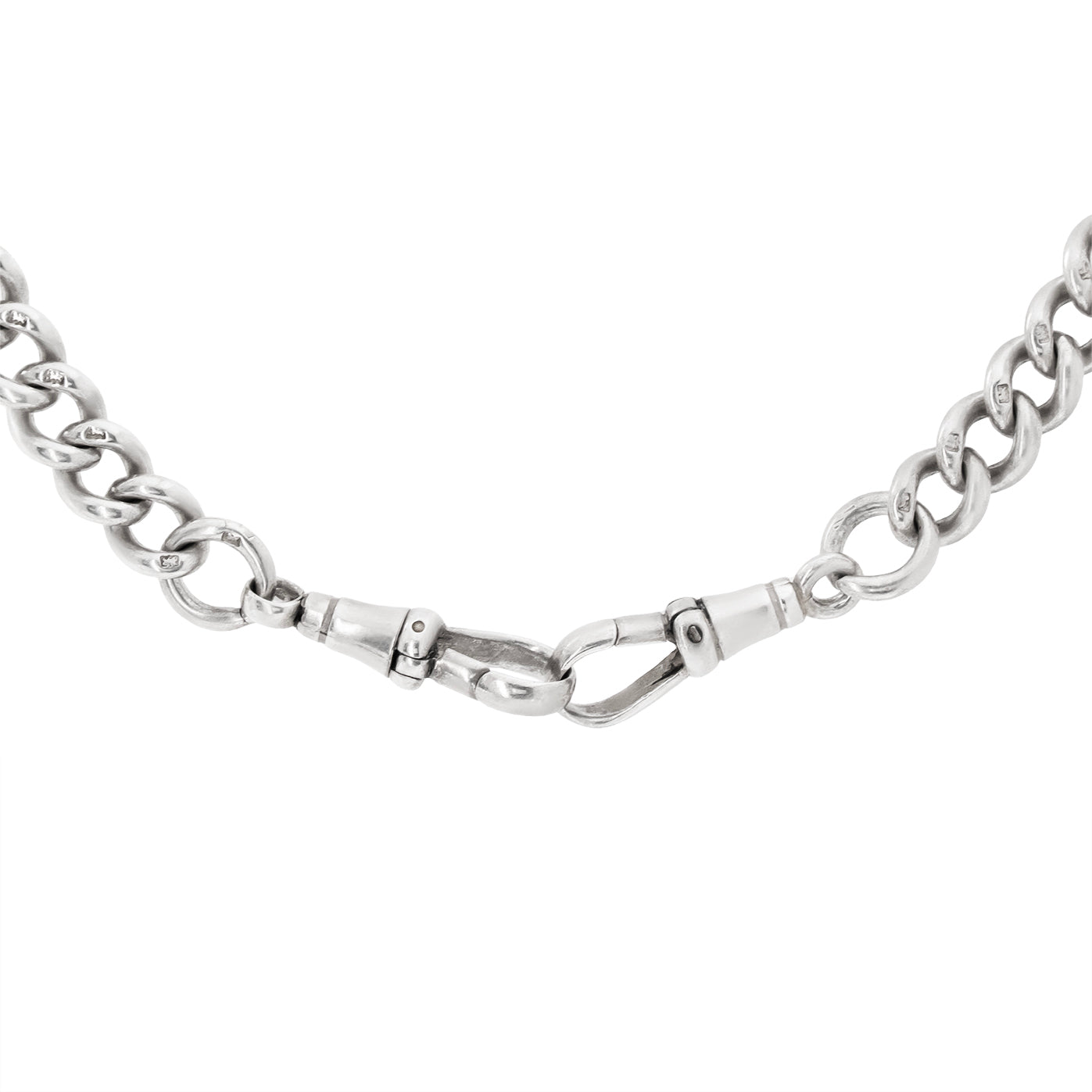 Silver Victorian Albert Chain-Charlotte Sayers Antique Jewellery