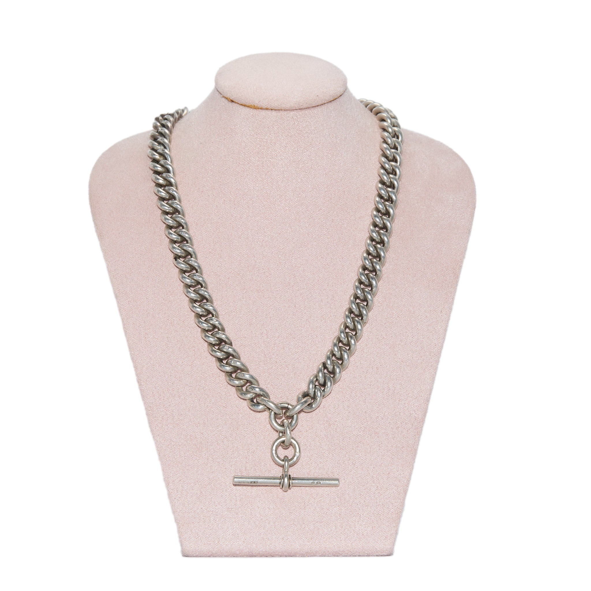 Silver Victorian Albert Chain-Charlotte Sayers Antique Jewellery