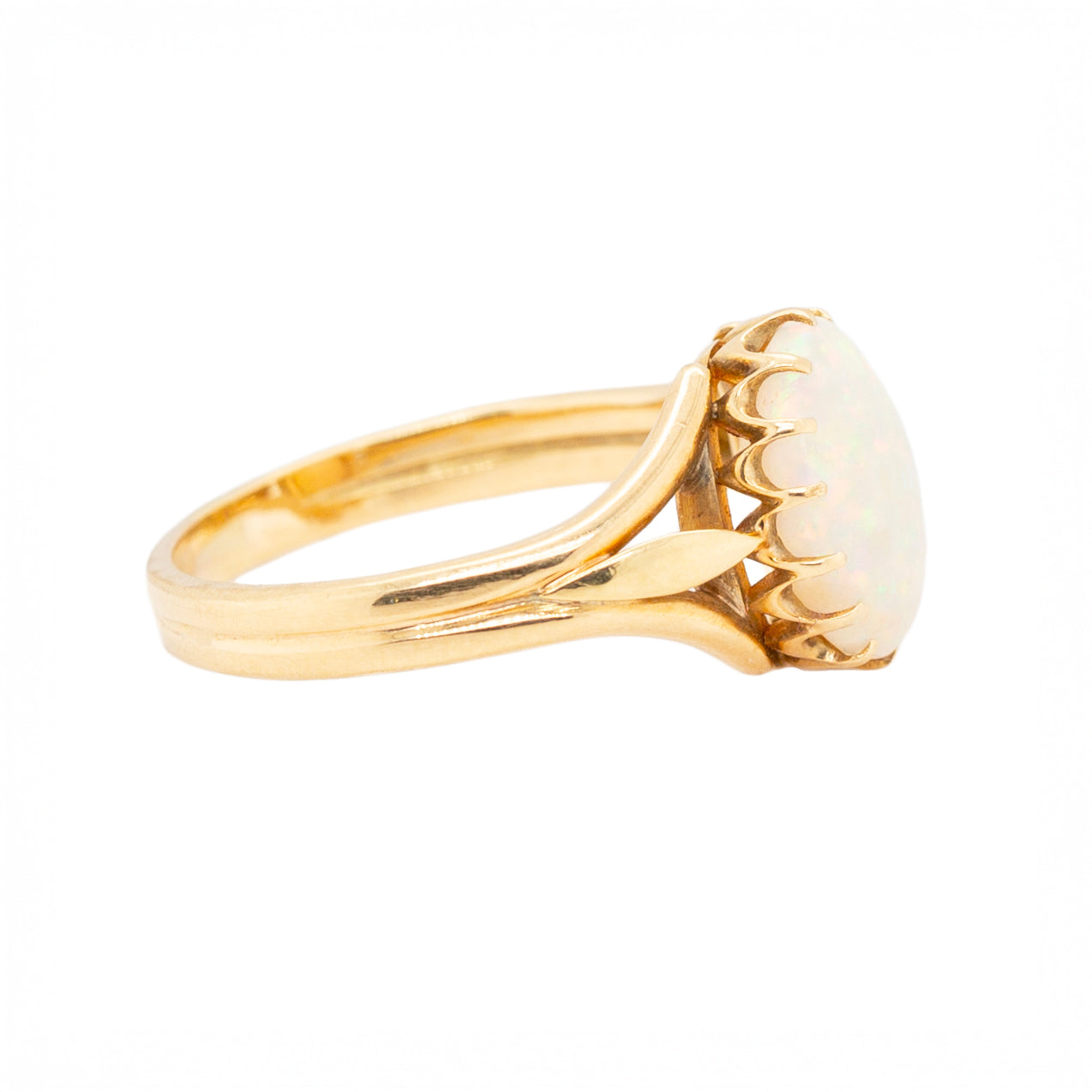 Single Stone Opal Ring-Charlotte Sayers Antique Jewellery