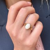 Single Stone Opal Ring-Charlotte Sayers Antique Jewellery