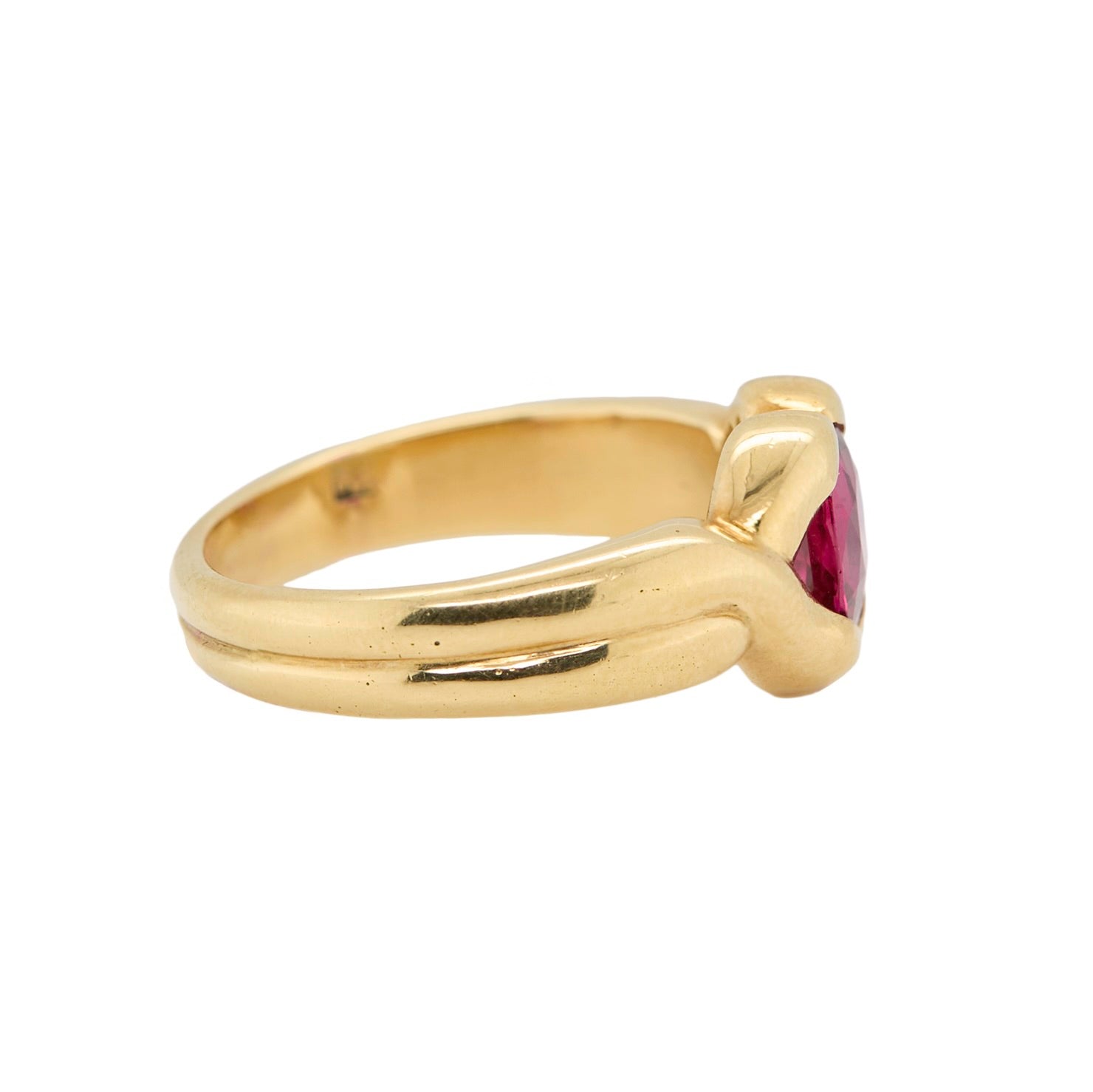 Single Stone Ruby Ring-Charlotte Sayers Antique Jewellery