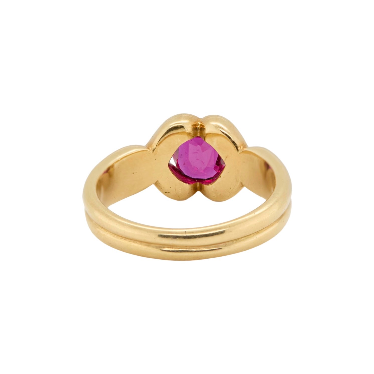 Single Stone Ruby Ring-Charlotte Sayers Antique Jewellery