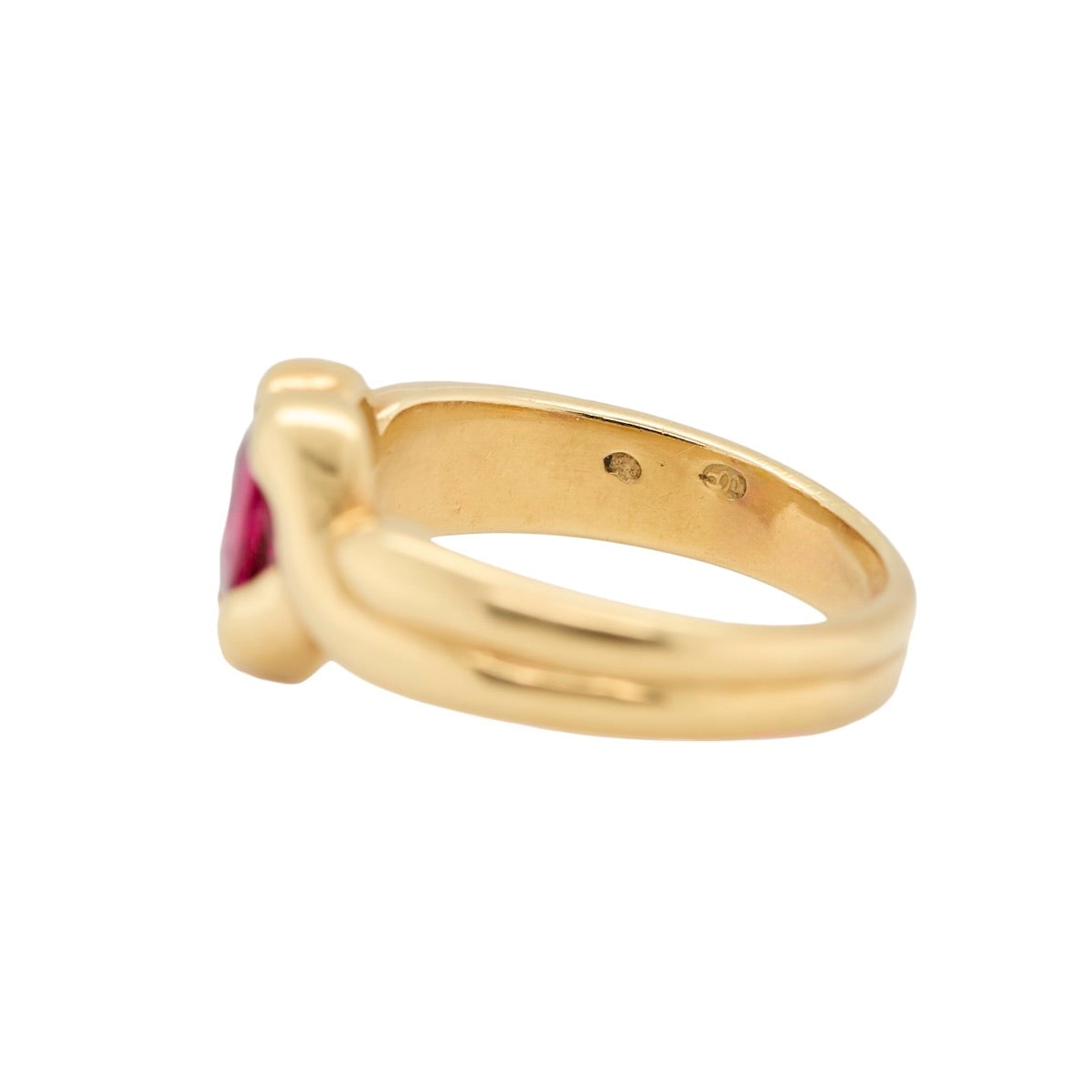 Single Stone Ruby Ring-Charlotte Sayers Antique Jewellery
