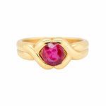 Single Stone Ruby Ring-Charlotte Sayers Antique Jewellery