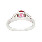 Spinel and Diamond Three Stone Ring-Charlotte Sayers Antique Jewellery