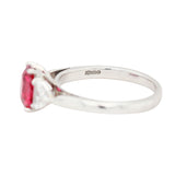 Spinel and Diamond Three Stone Ring-Charlotte Sayers Antique Jewellery