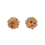 Sputnik Bombé Earrings-Charlotte Sayers Antique Jewellery