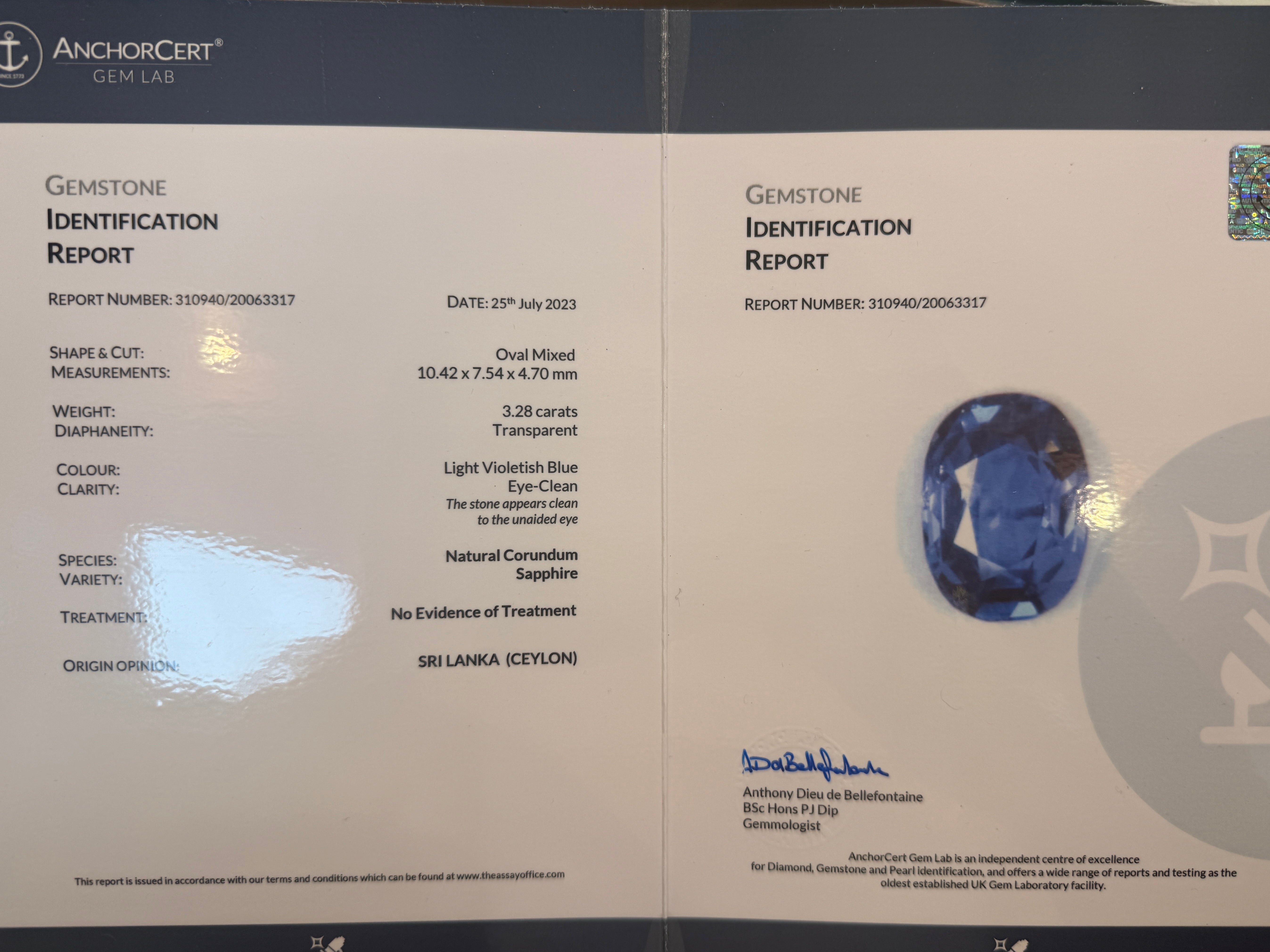 Sri Lankan Sapphire and Diamond Cluster Ring-Charlotte Sayers Antique Jewellery