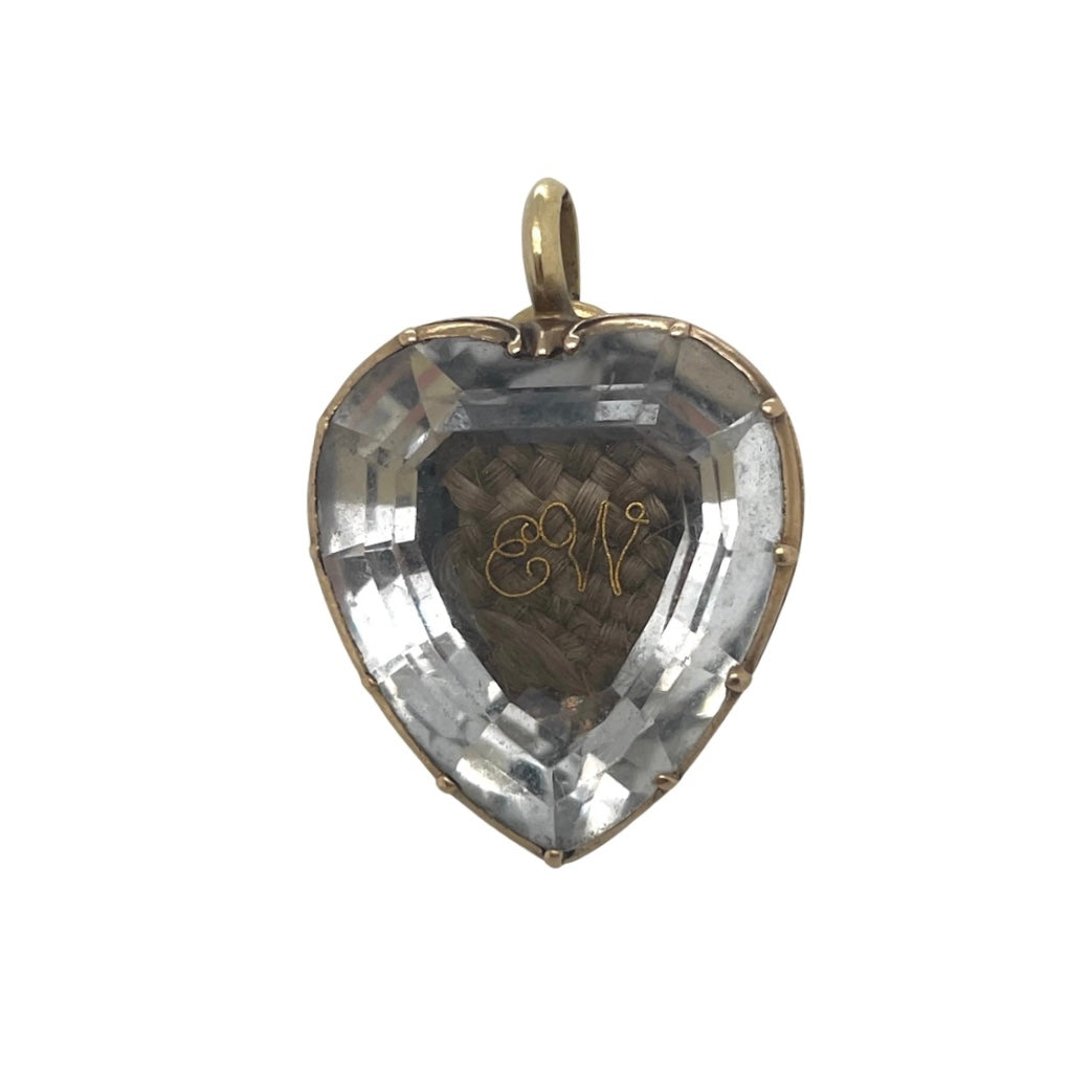 Stuart Crystal Heart Pendant-Charlotte Sayers Antique Jewellery