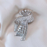 Stunning Diamond Spray Brooch-Charlotte Sayers Antique Jewellery