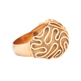 Swirl Domed Gold Ring-Charlotte Sayers Antique Jewellery