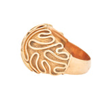 Swirl Domed Gold Ring-Charlotte Sayers Antique Jewellery