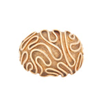 Swirl Domed Gold Ring-Charlotte Sayers Antique Jewellery