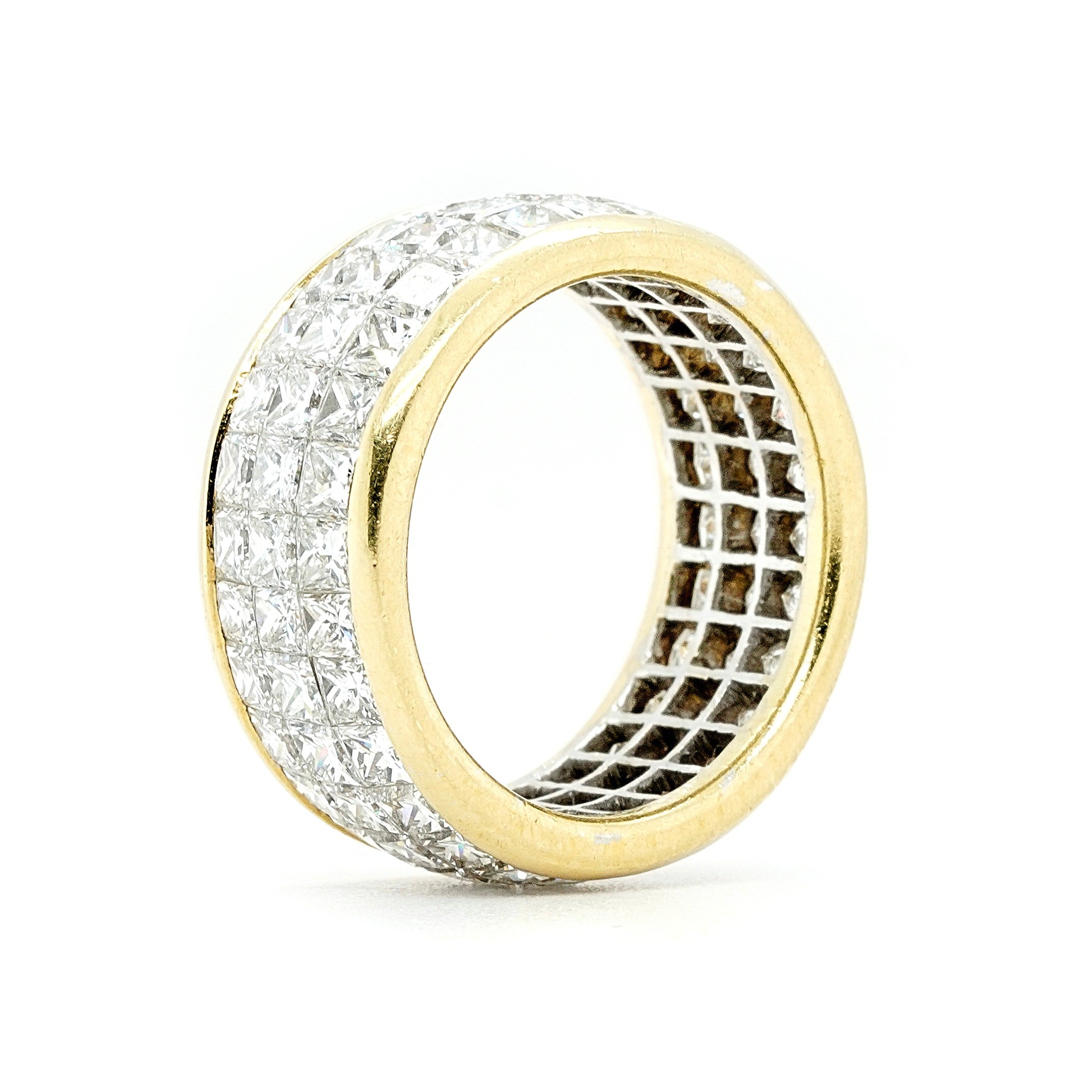 Thick Diamond Band Ring-Charlotte Sayers Antique Jewellery