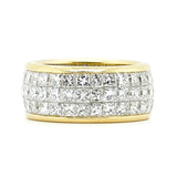 Thick Diamond Band Ring-Charlotte Sayers Antique Jewellery