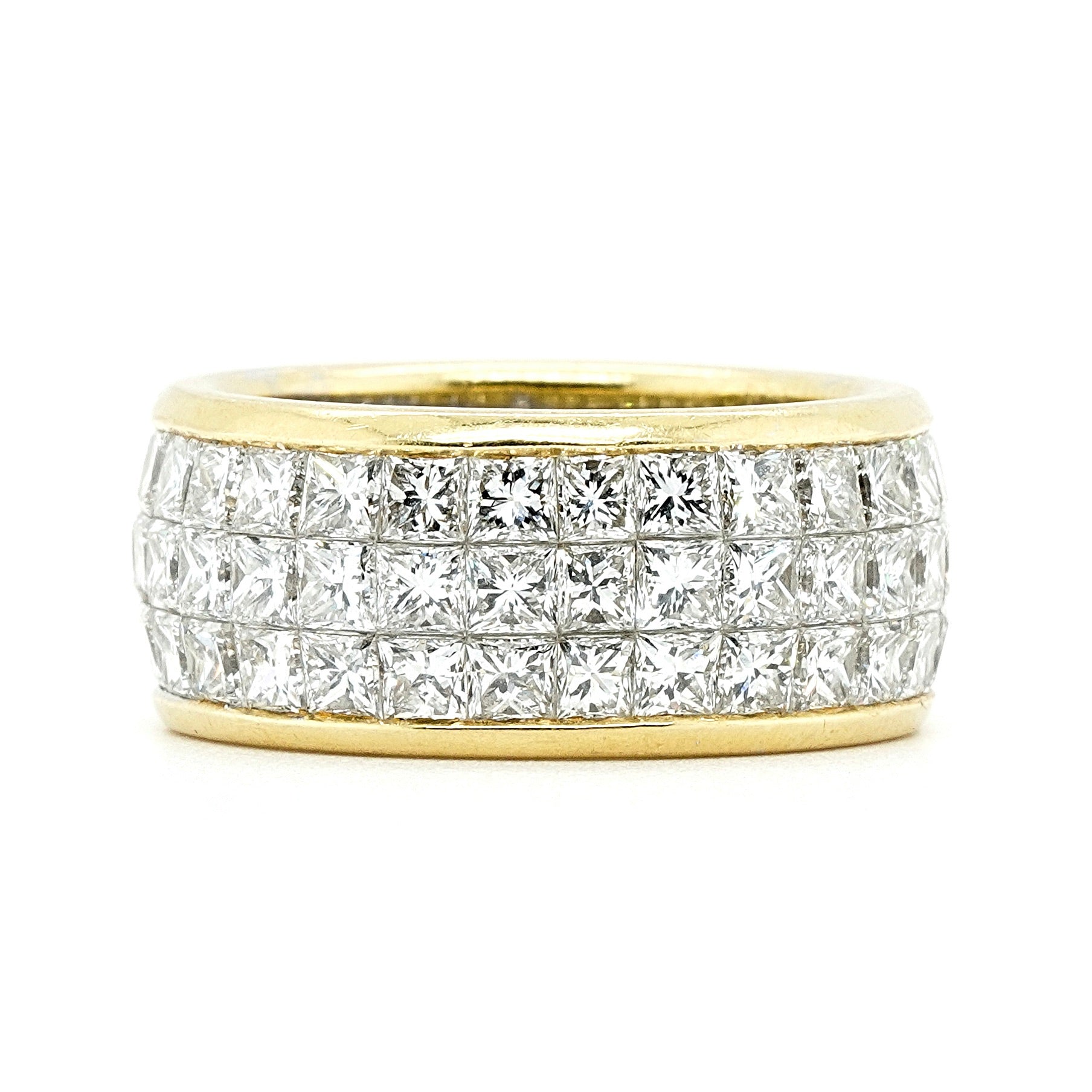 Thick Diamond Band Ring-Charlotte Sayers Antique Jewellery