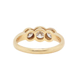 Three Stone Bezel Set Diamond Ring-Charlotte Sayers Antique Jewellery
