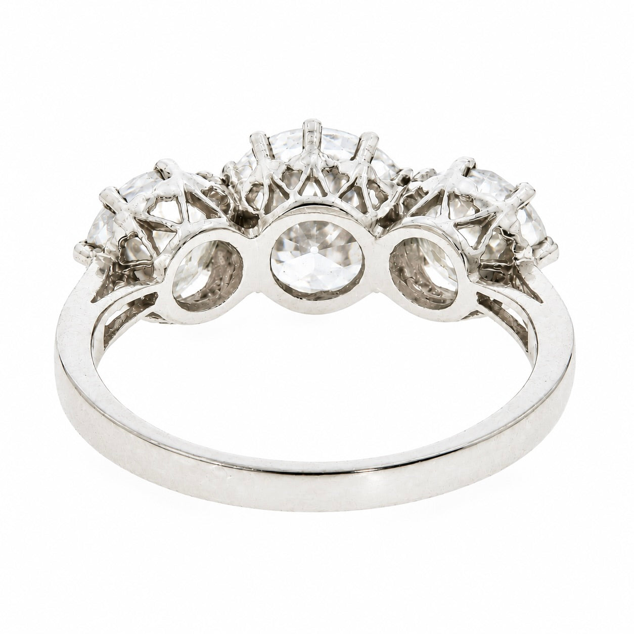 Three Stone Diamond Ring-Charlotte Sayers Antique Jewellery