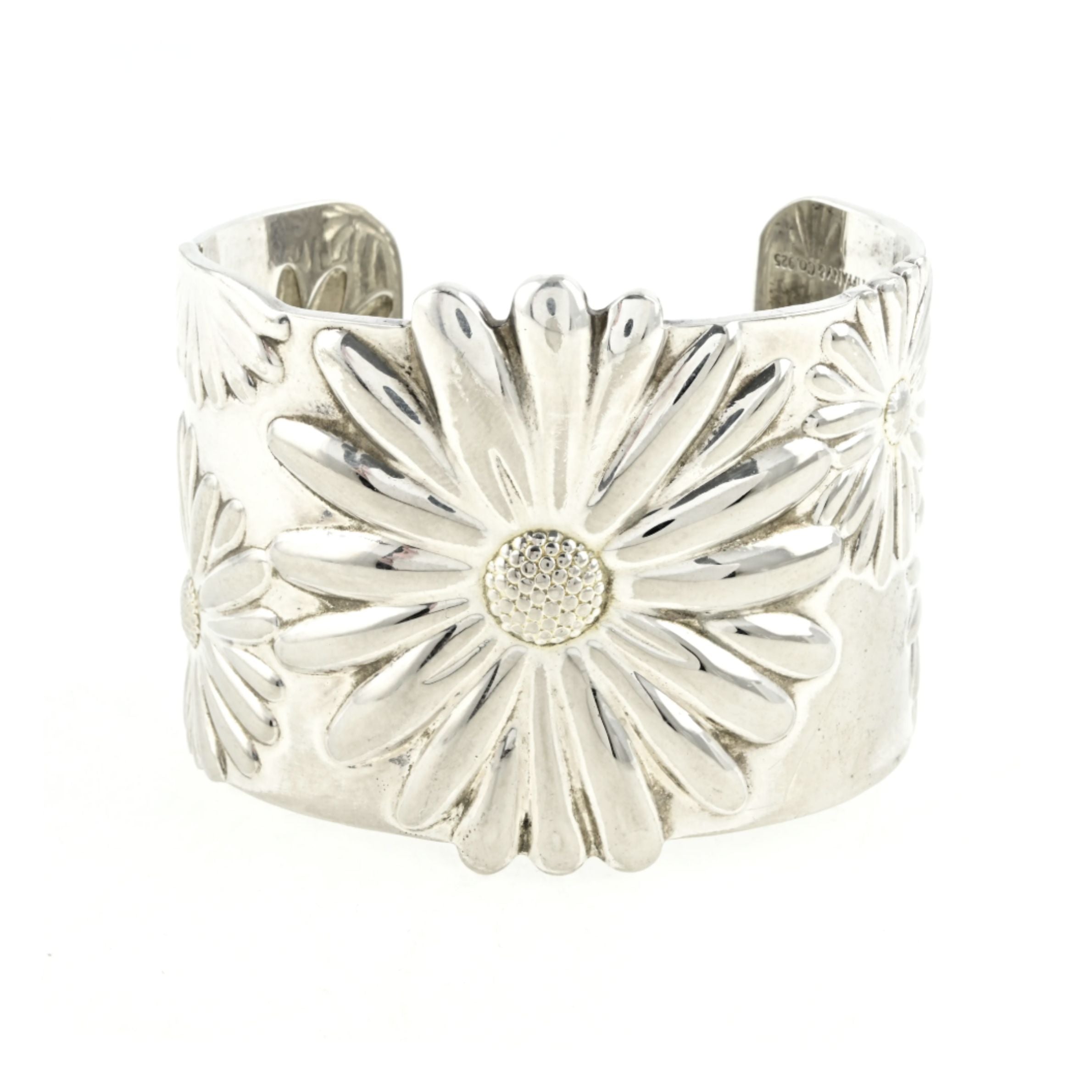 Tiffany Daisy Cuff Bangle-Charlotte Sayers Antique Jewellery