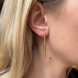 Tiffany Feather Earrings-Charlotte Sayers Antique Jewellery