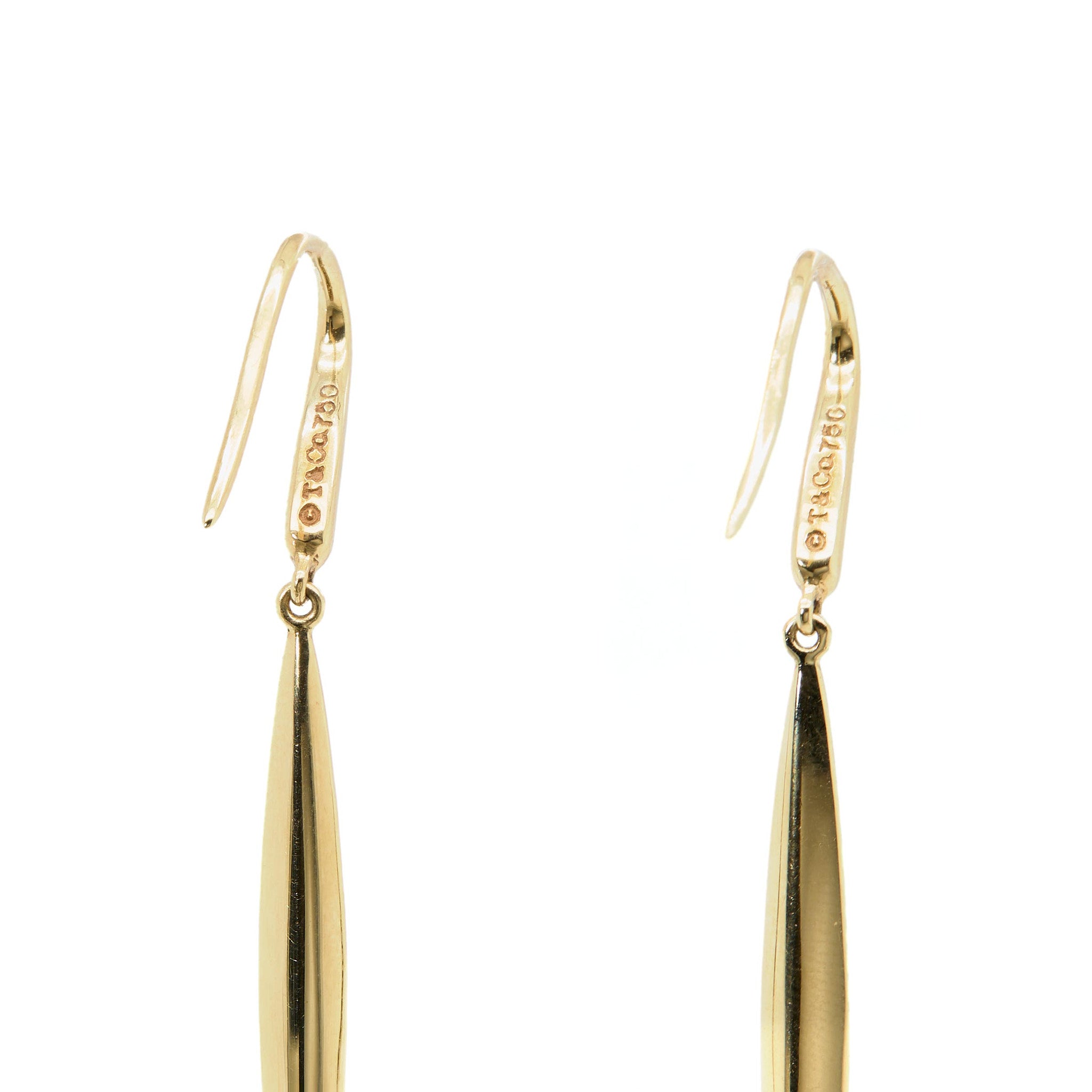 Tiffany Feather Earrings-Charlotte Sayers Antique Jewellery
