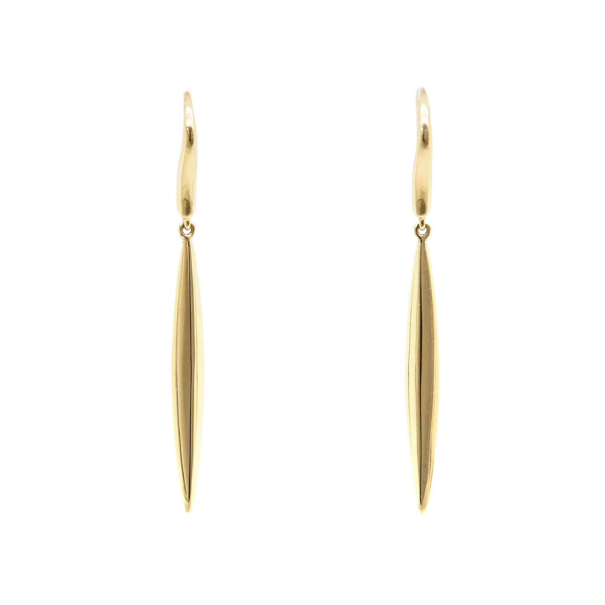 Tiffany Feather Earrings-Charlotte Sayers Antique Jewellery