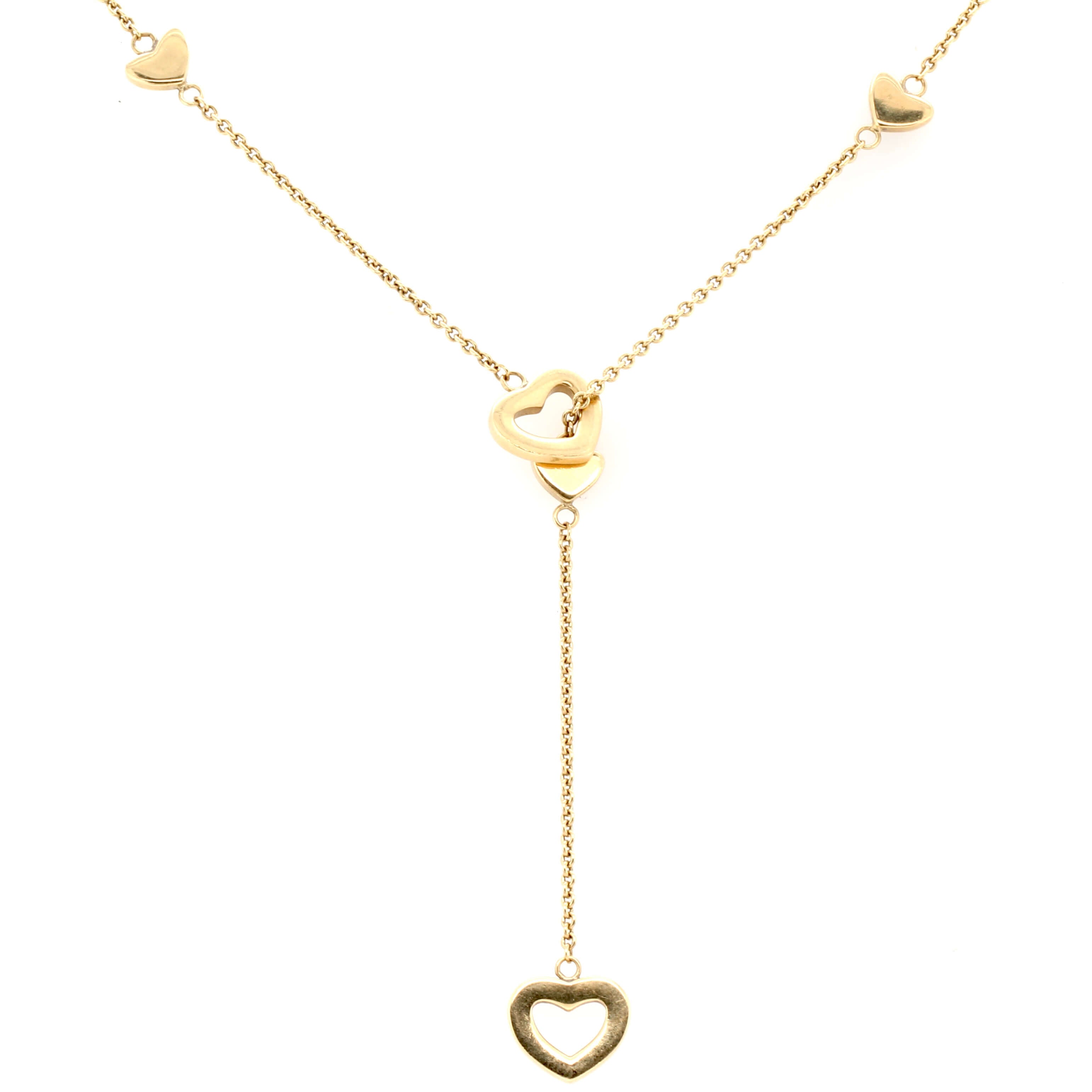 Tiffany Heart Lariat Necklace-Charlotte Sayers Antique Jewellery
