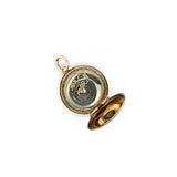 Tiny Gold Victorian Locket Pendant-Charlotte Sayers Antique Jewellery