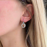Topaz Cluster Earrings-Charlotte Sayers Antique Jewellery