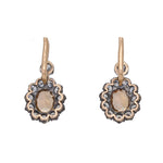 Topaz Cluster Earrings-Charlotte Sayers Antique Jewellery