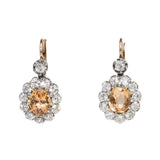 Topaz Cluster Earrings-Charlotte Sayers Antique Jewellery