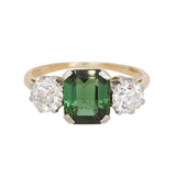 Tourmaline Diamond Ring-Charlotte Sayers Antique Jewellery
