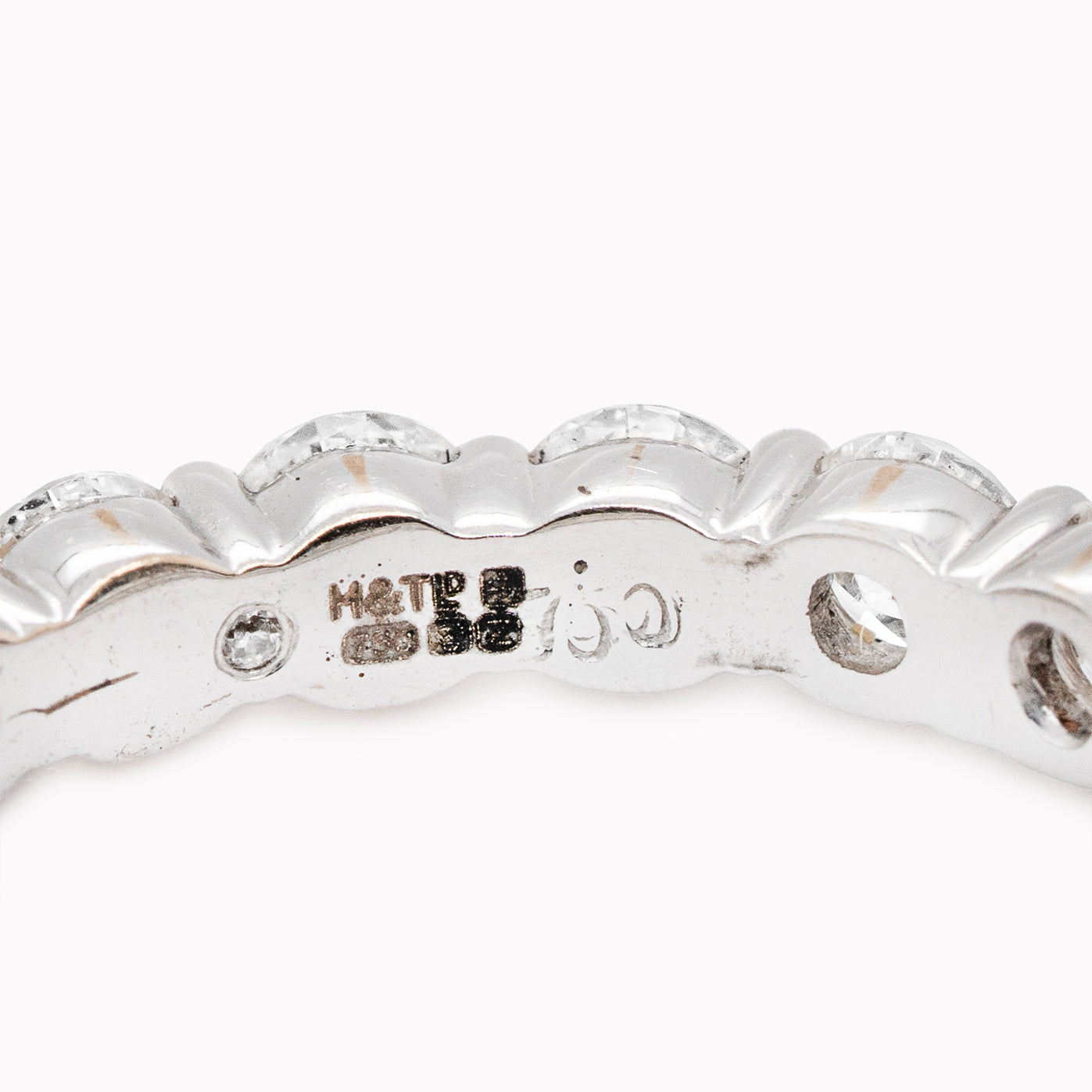 Transitional Cut Diamond Eternity Ring-Charlotte Sayers Antique Jewellery