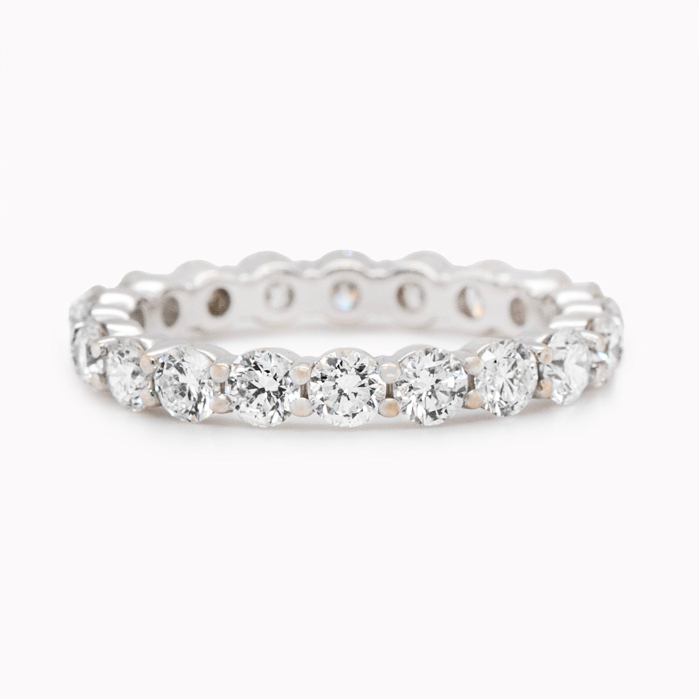 Transitional Cut Diamond Eternity Ring-Charlotte Sayers Antique Jewellery