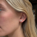 Transitional Cut Diamond Stud Earrings-Charlotte Sayers Antique Jewellery