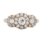 Triple Diamond Cluster Ring-Charlotte Sayers Antique Jewellery