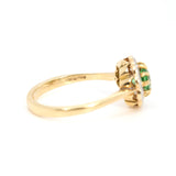Tsavorite Diamond Cluster Ring-Charlotte Sayers Antique Jewellery