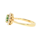 Tsavorite Diamond Cluster Ring-Charlotte Sayers Antique Jewellery