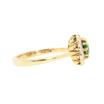 Tsavorite Diamond Cluster Ring-Charlotte Sayers Antique Jewellery