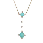 Turquoise Diamond Necklace-Charlotte Sayers Antique Jewellery