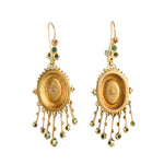Turquoise Drop Earrings-Charlotte Sayers Antique Jewellery