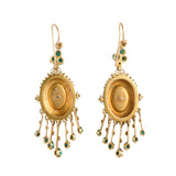 Turquoise Drop Earrings-Charlotte Sayers Antique Jewellery
